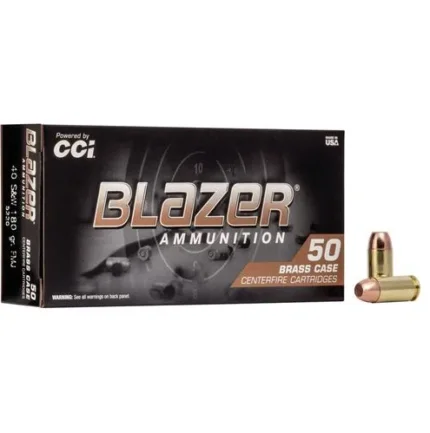 CCI .40 S&W Ammunition 50 Rounds, FMJ, 180 Grain – 5220